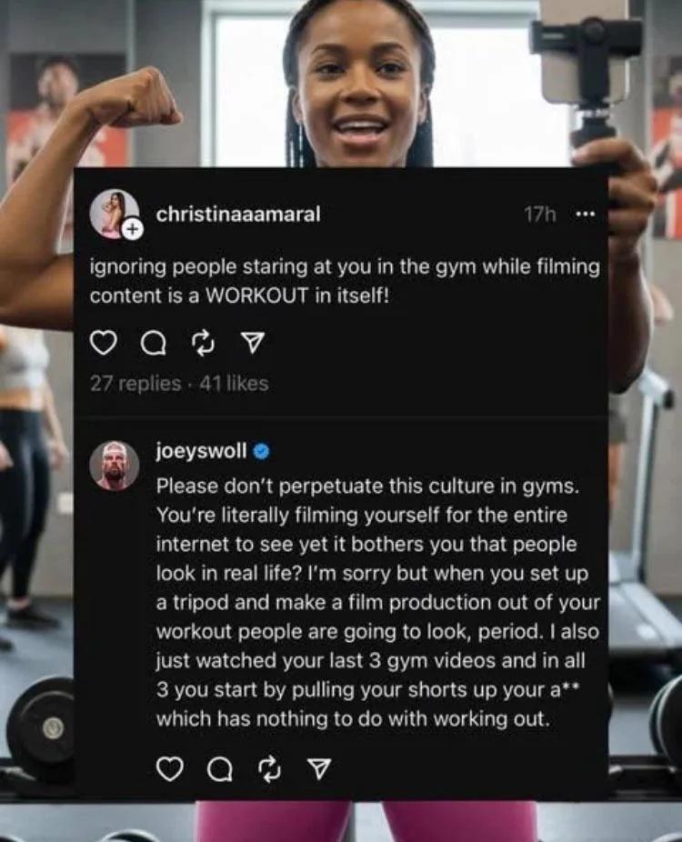 Main character syndrome: gym edition