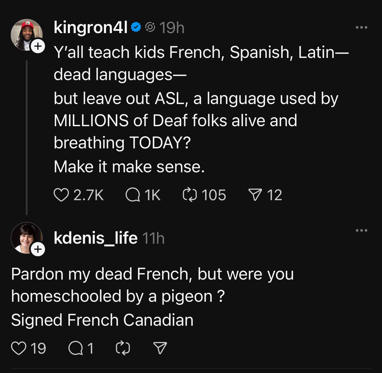 Clearly, pigeons don’t speak French