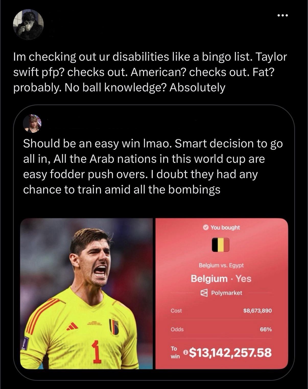 Bingo list of insults is wild