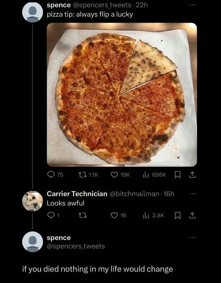 When the pizza hits you hard