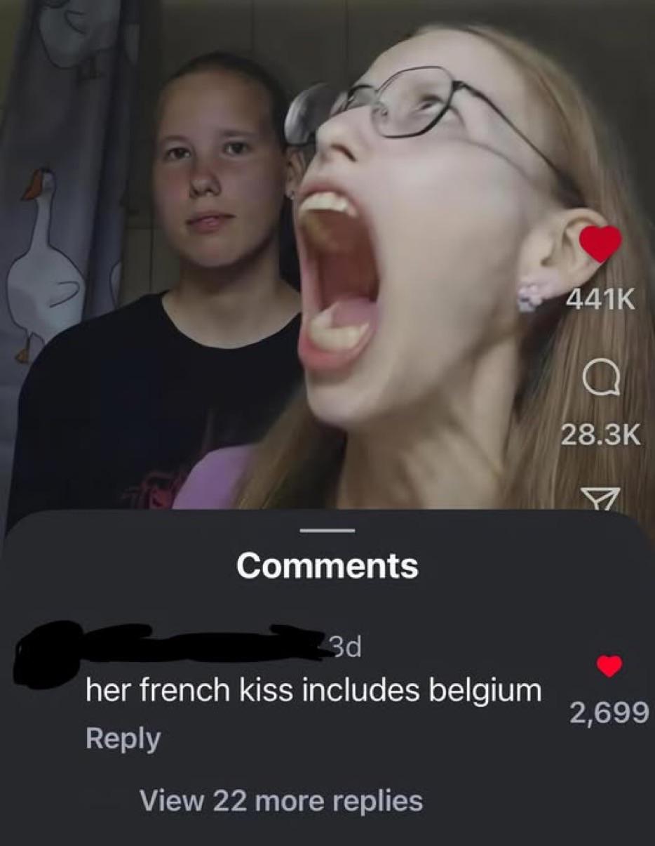 She has a Europe kiss