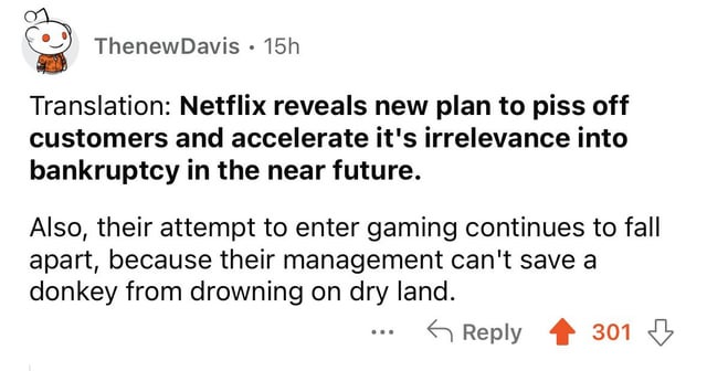 Netflix management gets dunked on