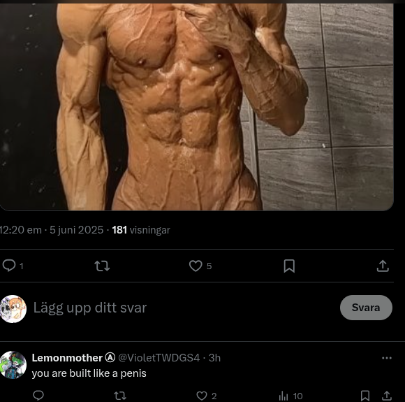 Said under a post for a QnA on showing off and how they got to be so fit.