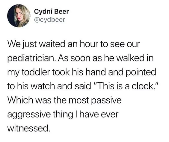 Passive aggressive insult