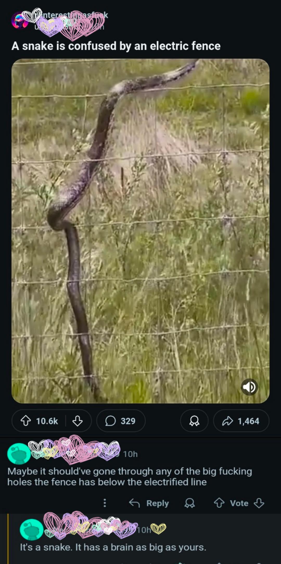 That's a snake burn!