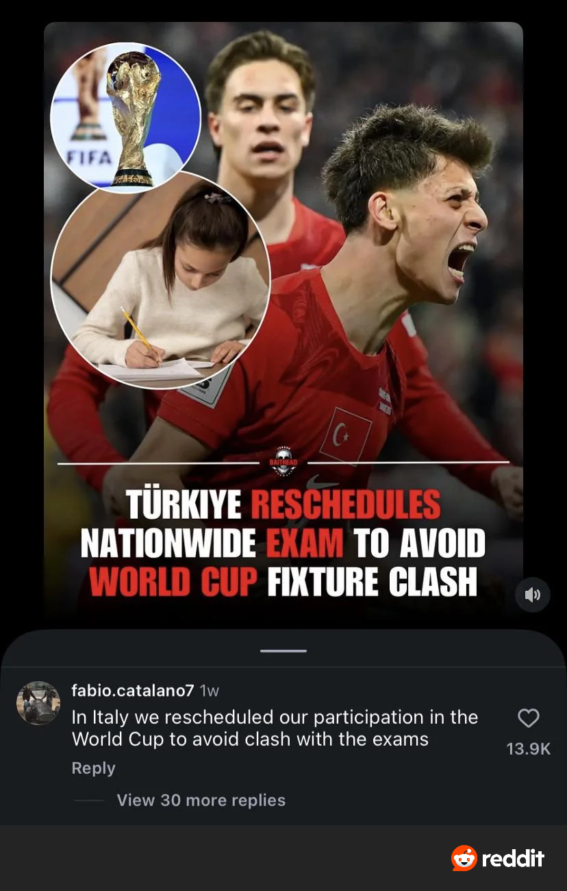 Now we know why Italy didn't qualify.