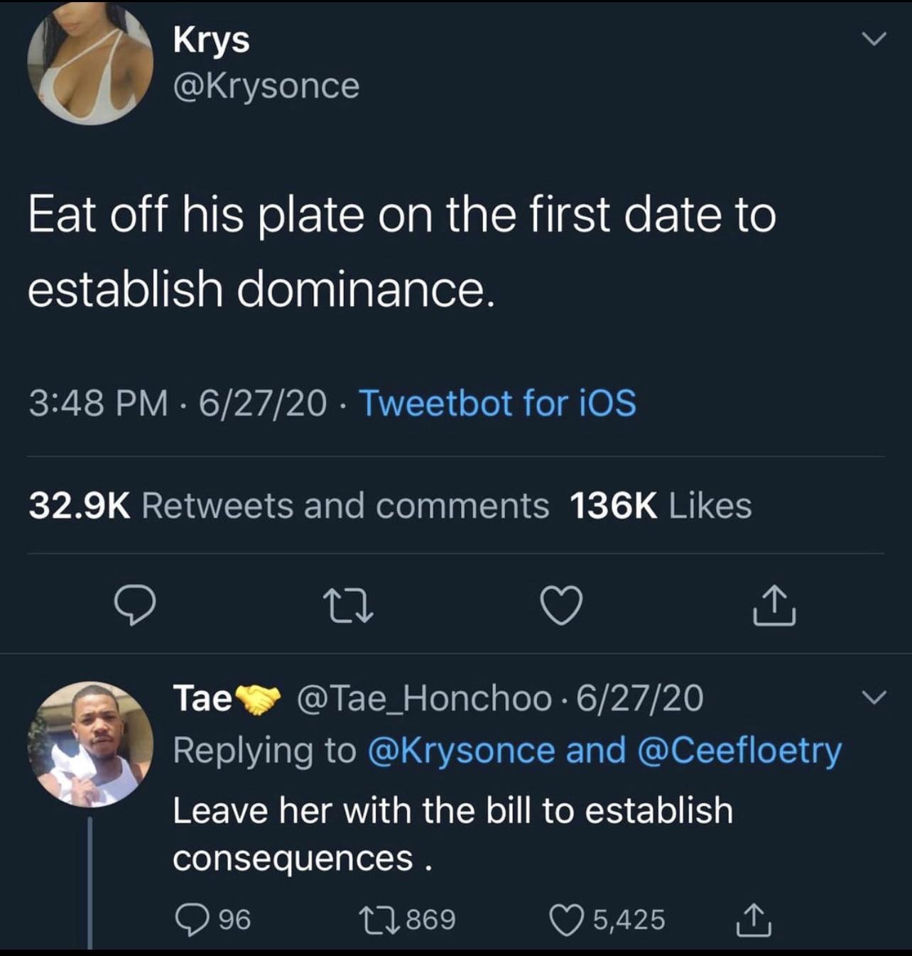 Give her consequences