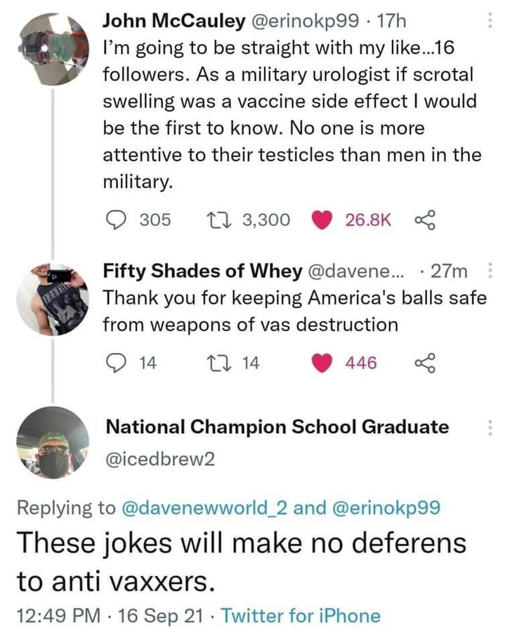 no one is more attentive to their testicles than men in the military.