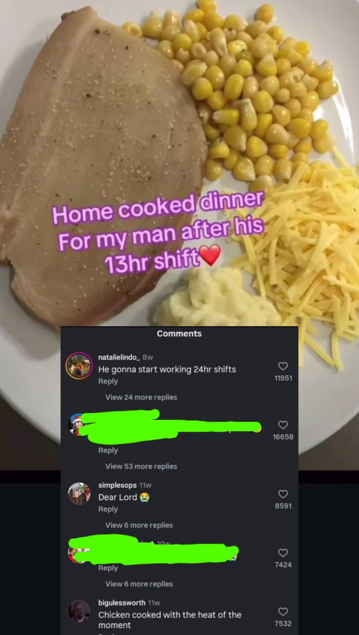 Would you finish your shift early for this home cooked meal