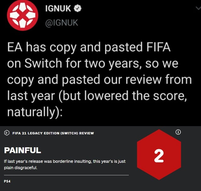 "EA, please do better"