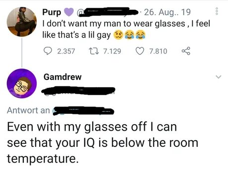 Seeing clearly is gay now?