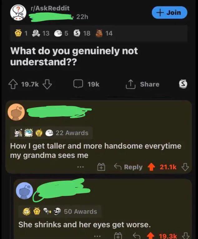 Grandmas seeing something totally different nowadays...