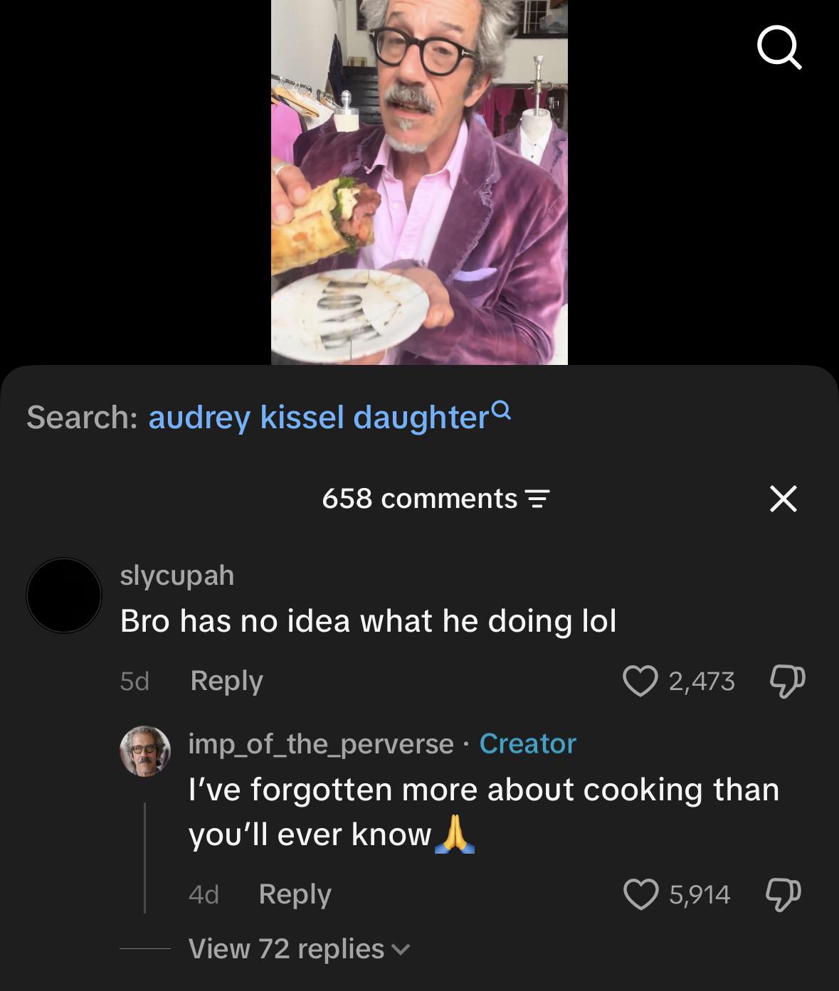 Roasted well done in a cooking video