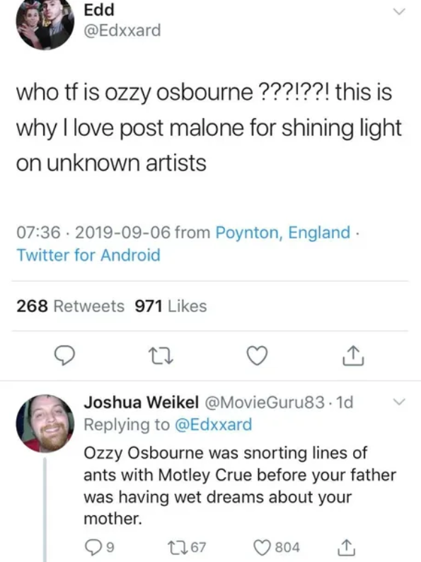 Ozzy is the guy