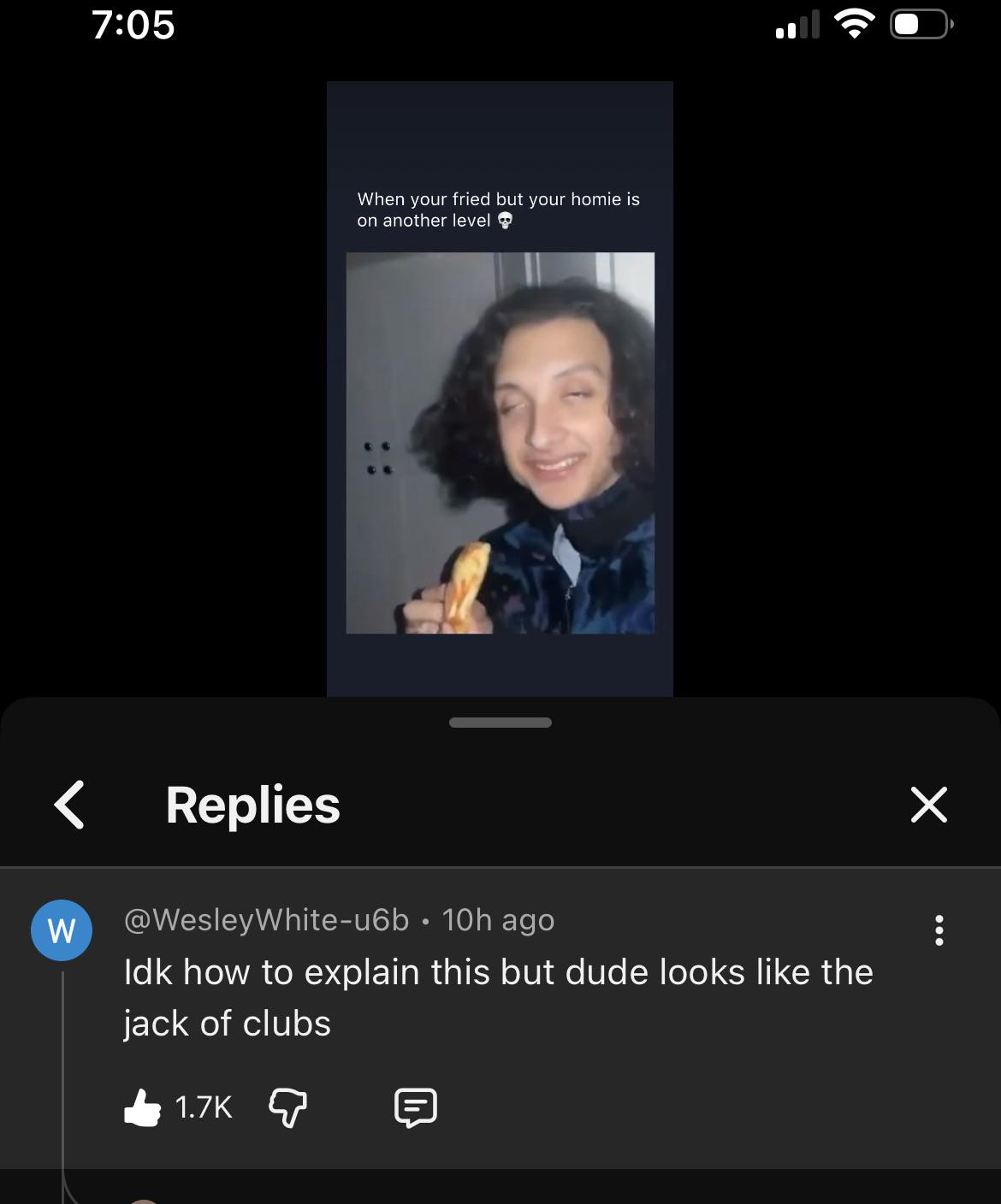 He does when you think about it.