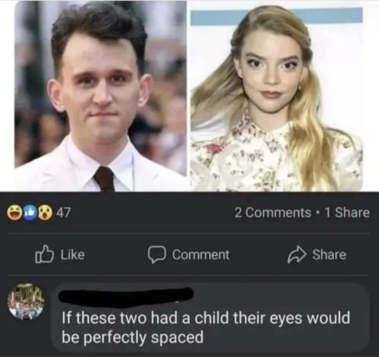 At least their kid will have normal eyes