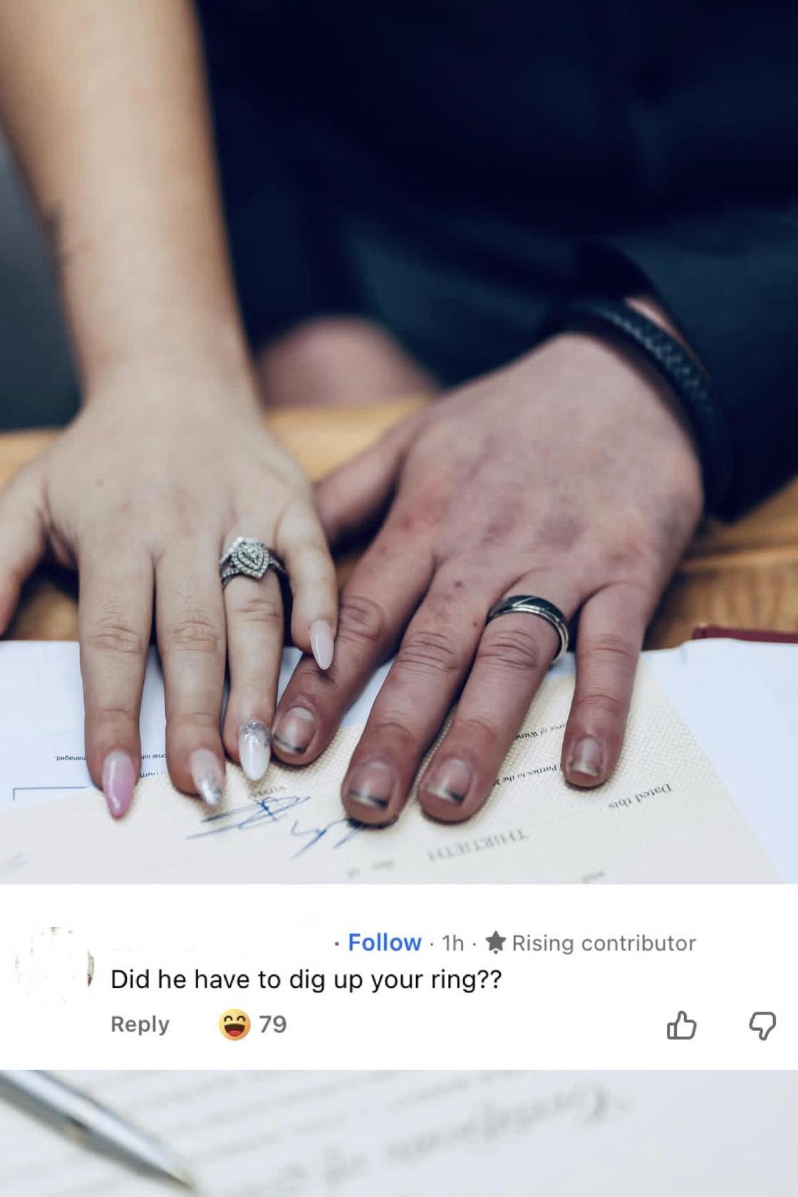 Ring burier, not ring bearer