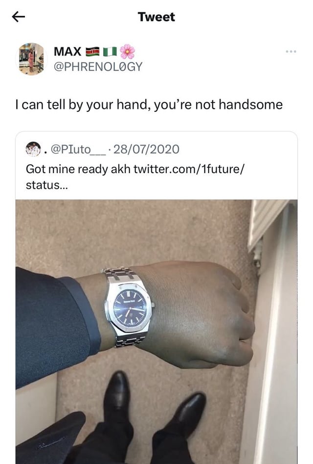 poor guy just wanted to show his watch