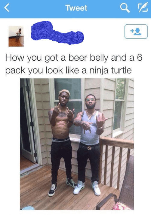 My man has the beer pack kinda six pack