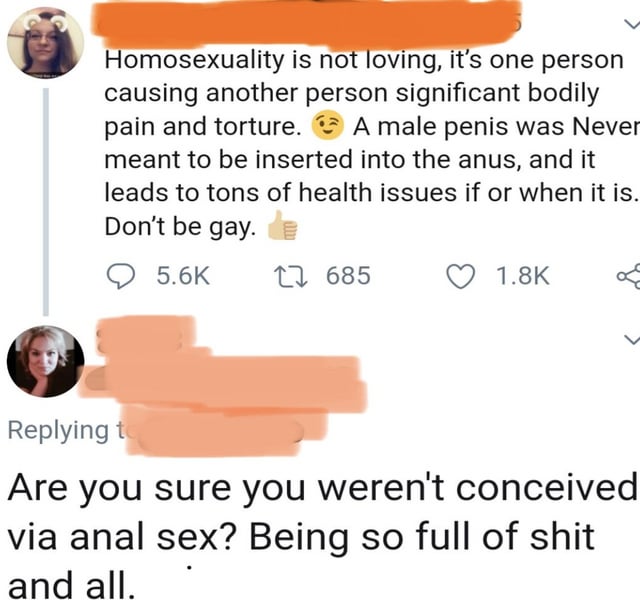 To comment on homosexuality