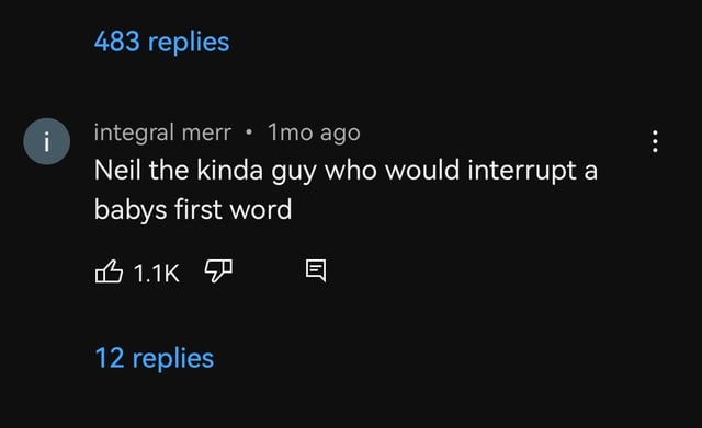 On a video of Neil deGrasse Tyson