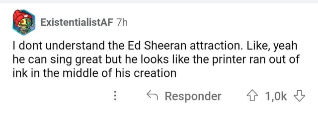 On a post about ugly famous people