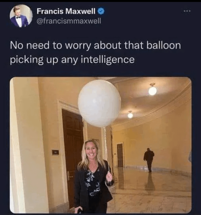 No need to worry about that balloon picking up any intelligence