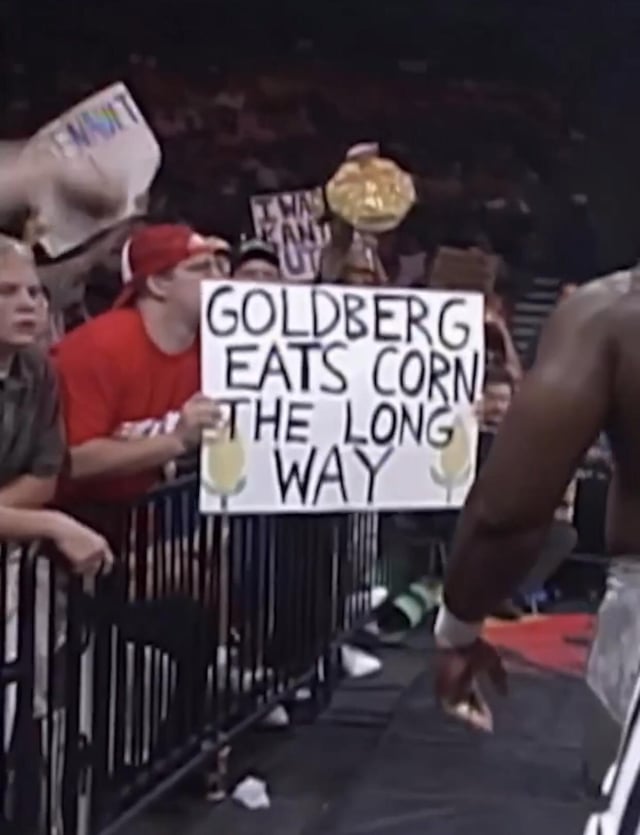 This wrestling sign brought me joy.