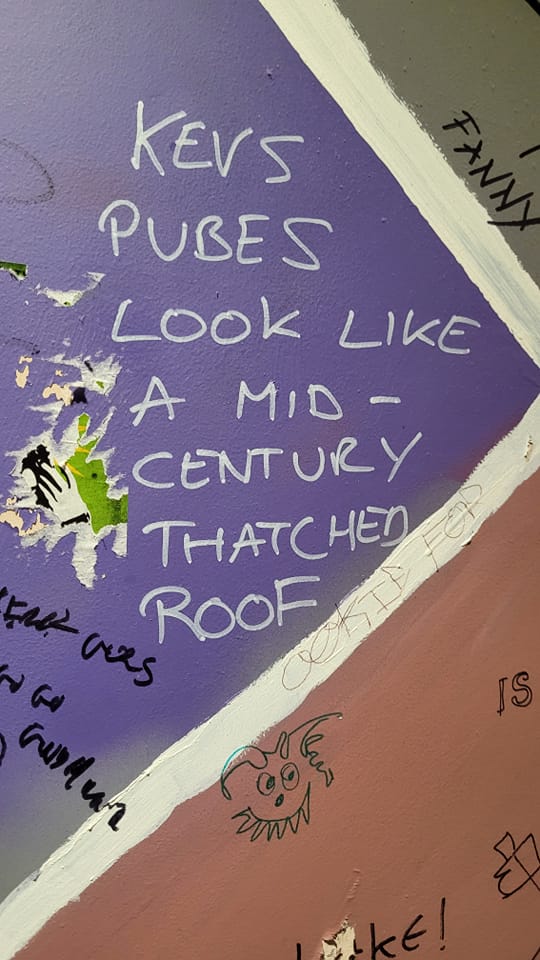 Ah yes, public bathroom graffiti insults
