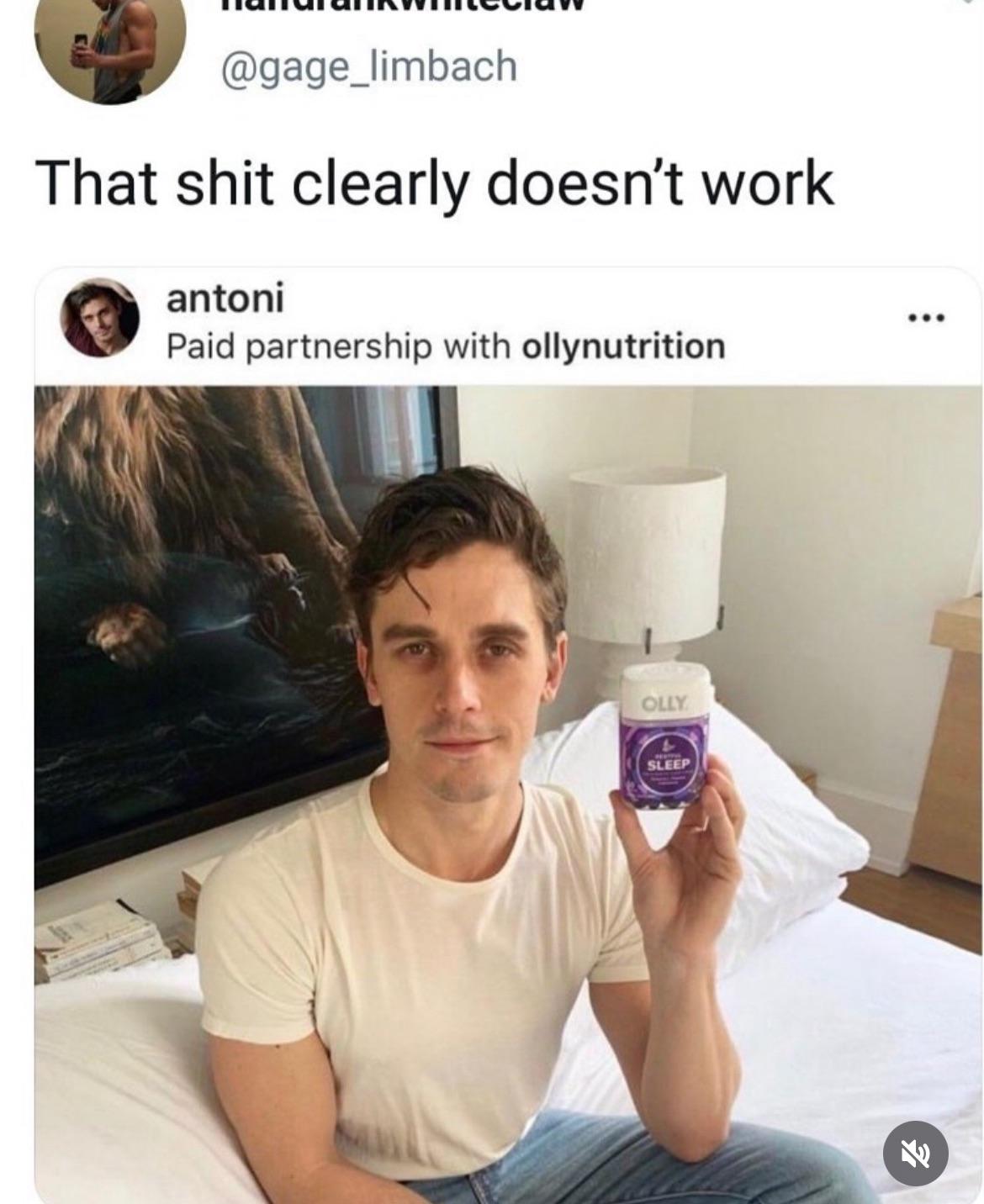 Maybe not the best brand ambassador💀