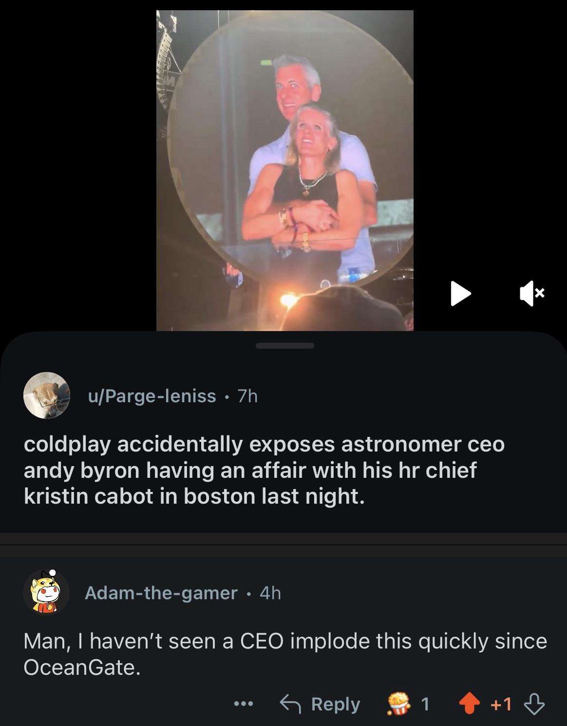 Cheating CEO’s Exposed on Jumbotron