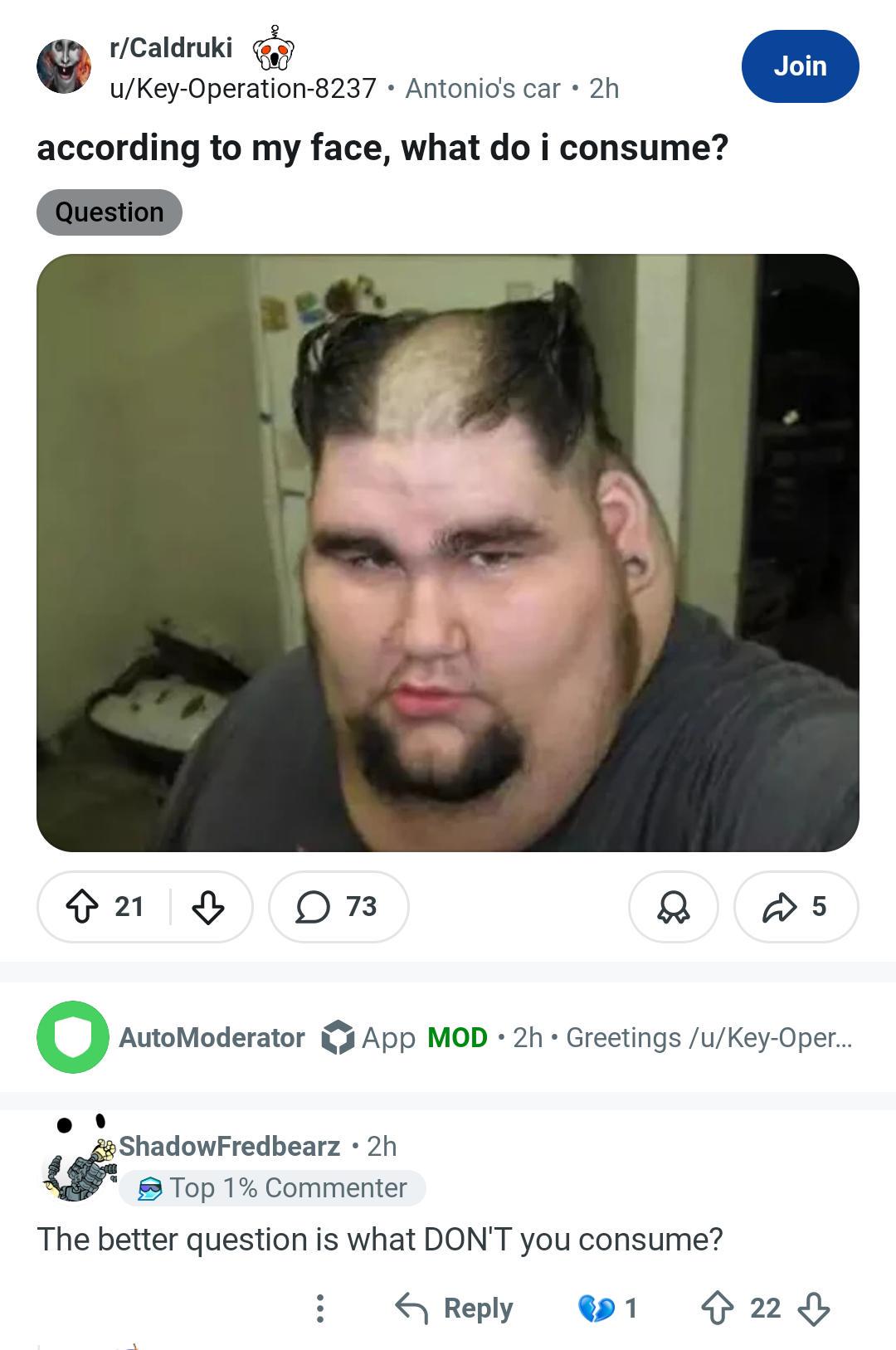 he has an adam's watermelon
