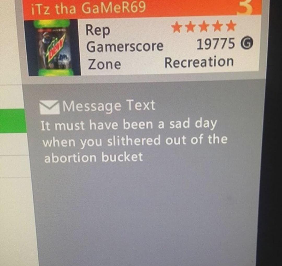 Slithered out of the abortion bucket