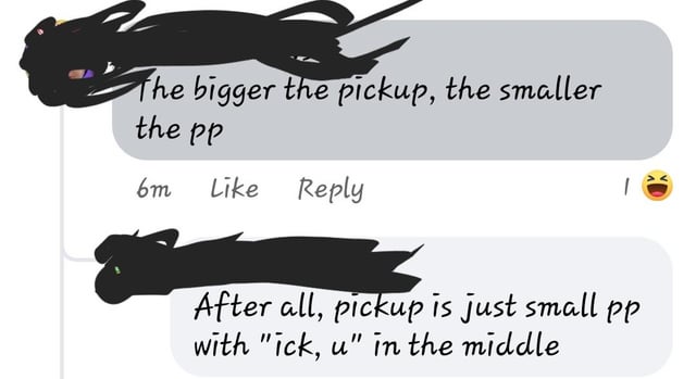 On a local fb group; the FB OP was complaining about a giant pickup tailgating her and flashing lights inappropriately