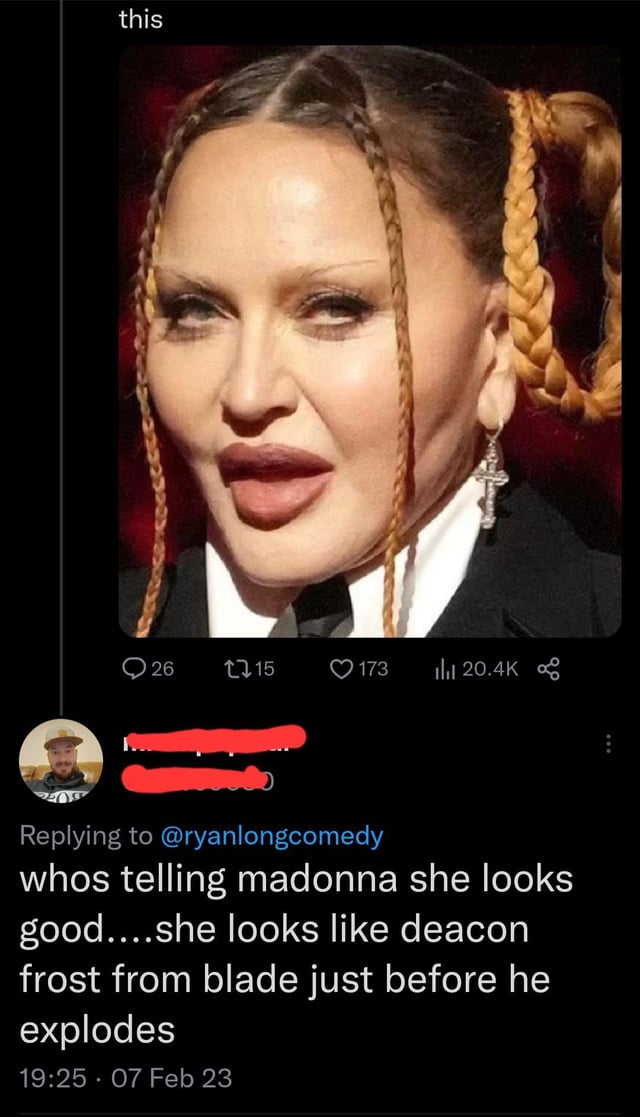 Comment on Madonna