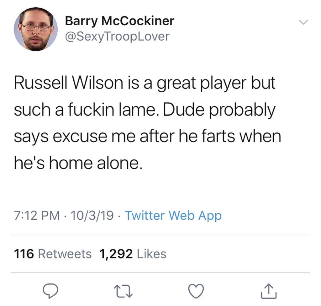 Excuse me Barry McCockiner