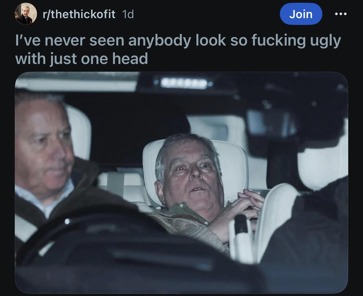 Of all the Andrew insults this is one of my favourites