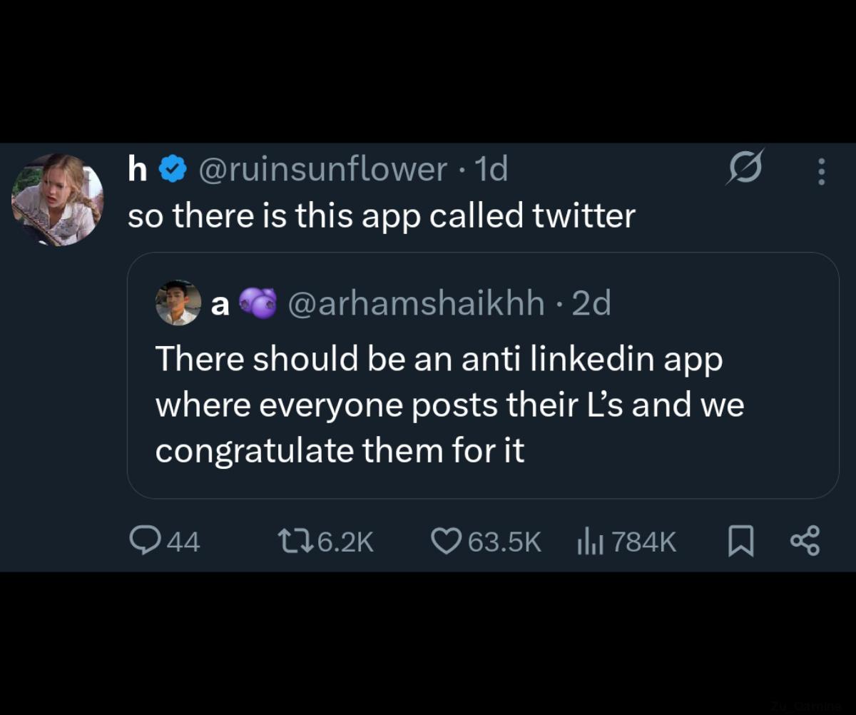 Twitter is the anti LinkedIn.