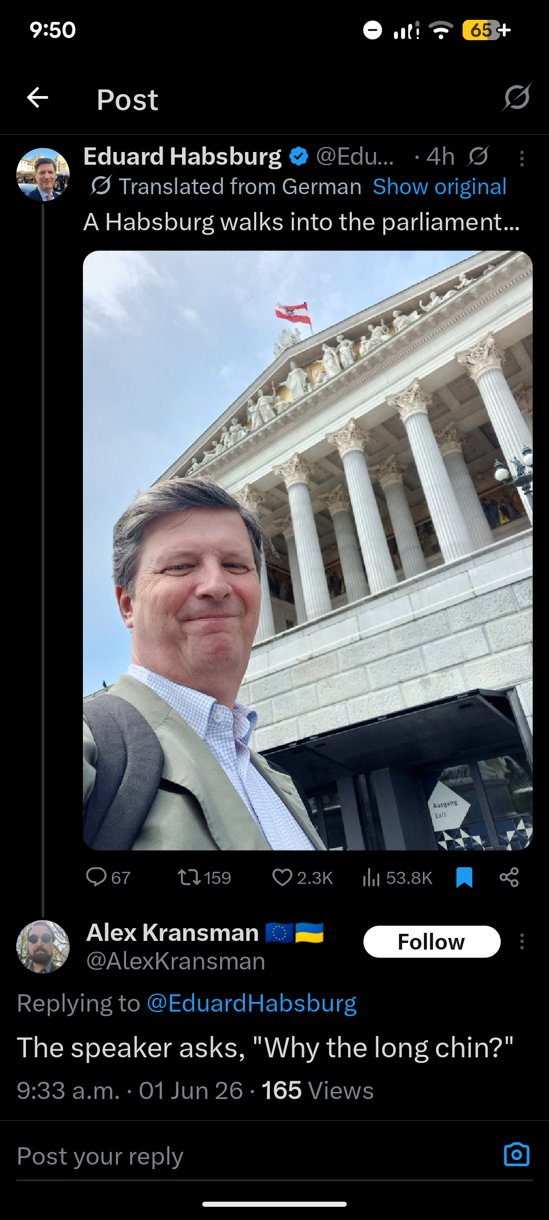 Habsburg in the parliament