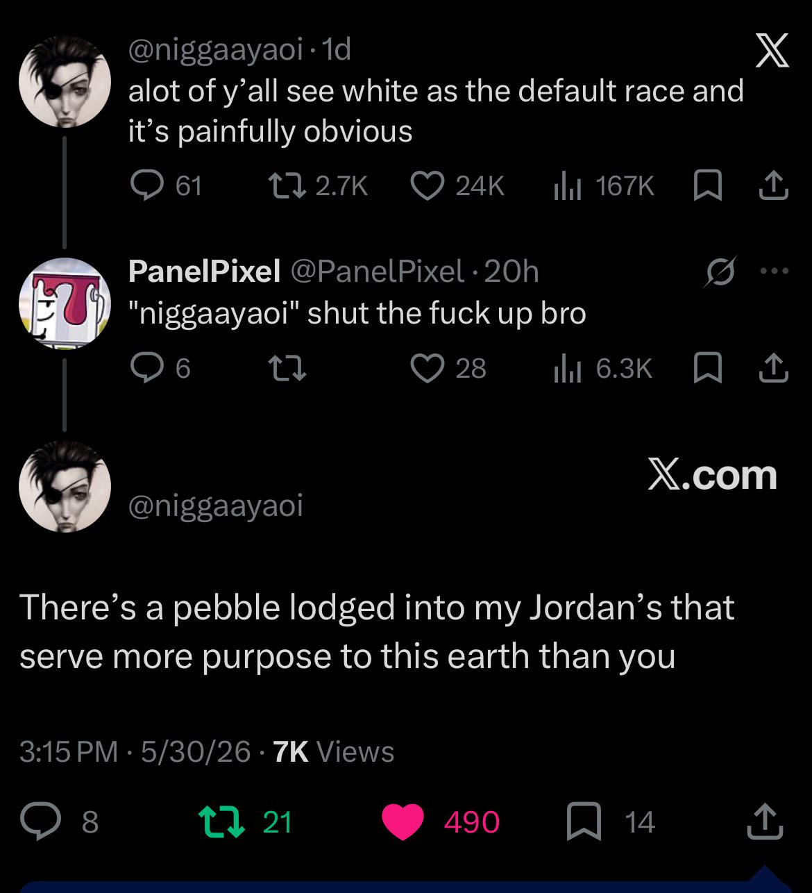Pebble lodged in my jprdans