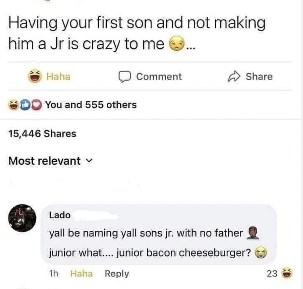 Oof, poor Jr