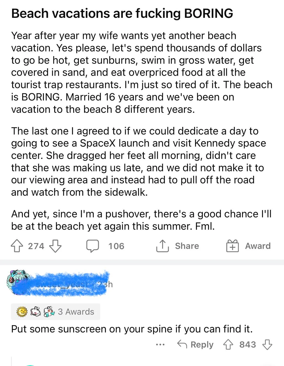 He needs a vacation from his vacation