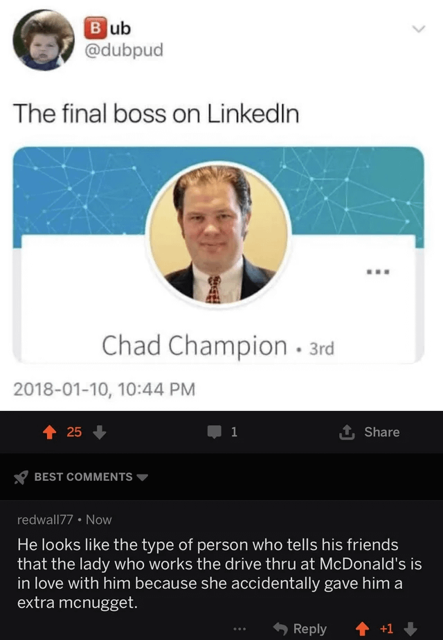 He’s indeed a chad