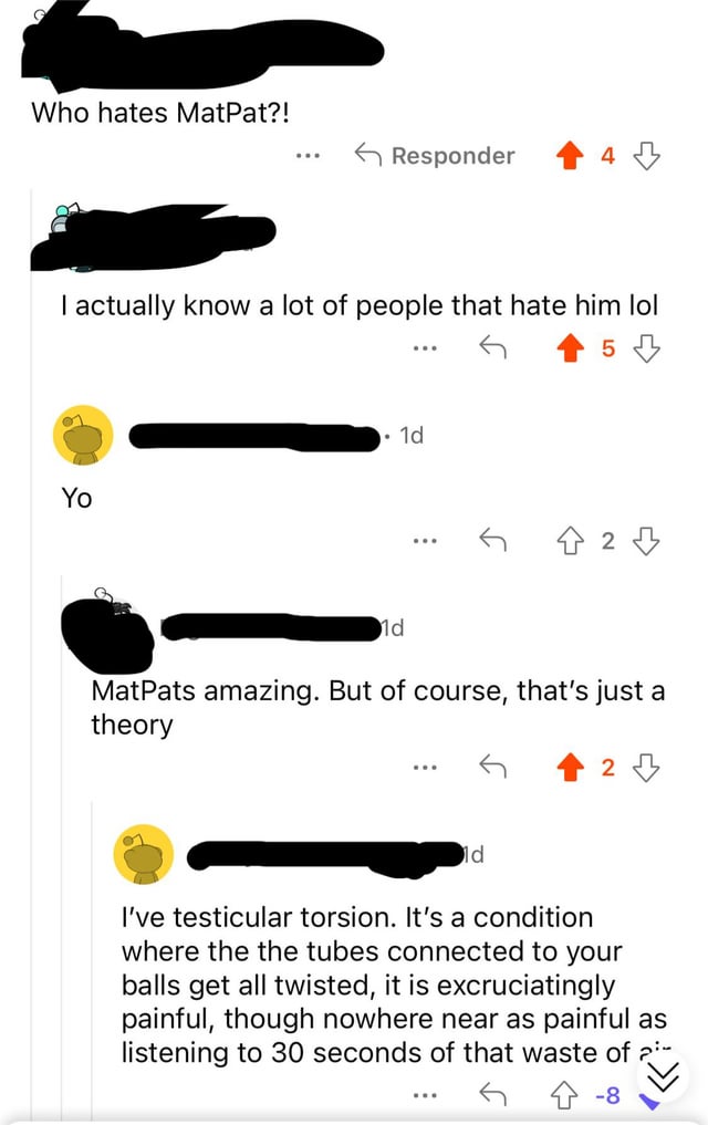 In a post about non-hated youtubers, one guy sugested MatPat