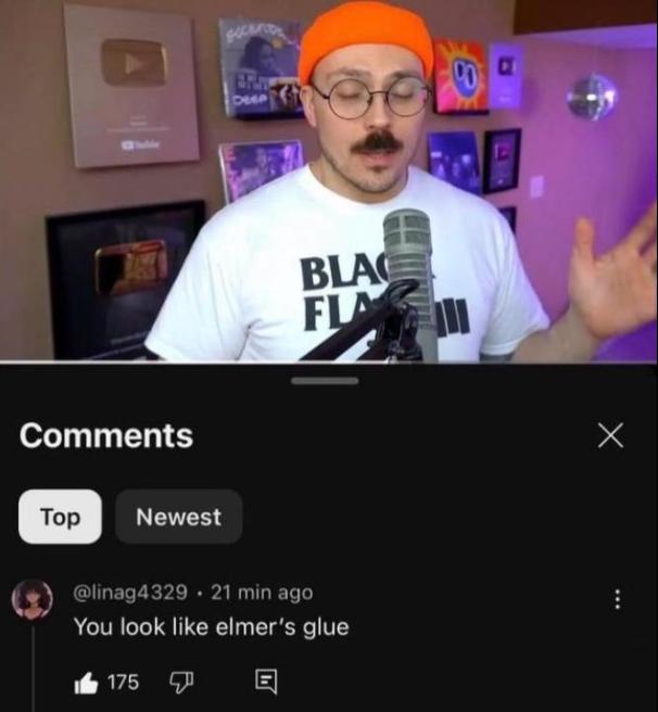 I mean Elmo’s glue is well hidden lol