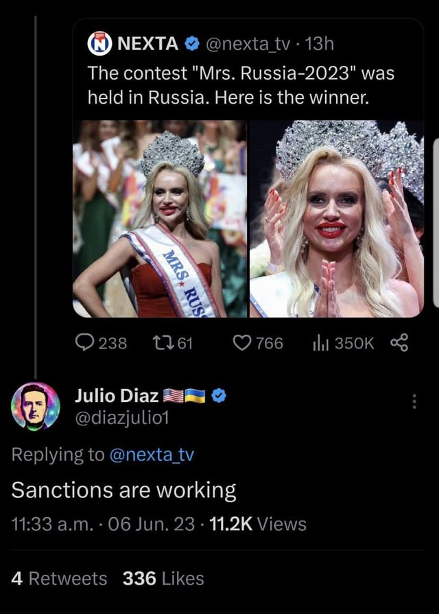 Sanctions are working