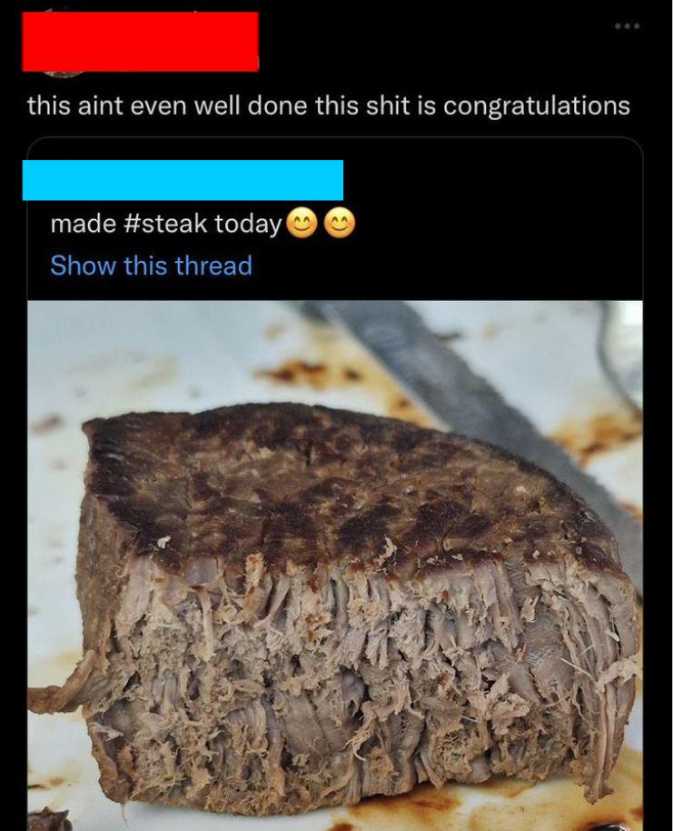 Poor guy just wanted to share his steak