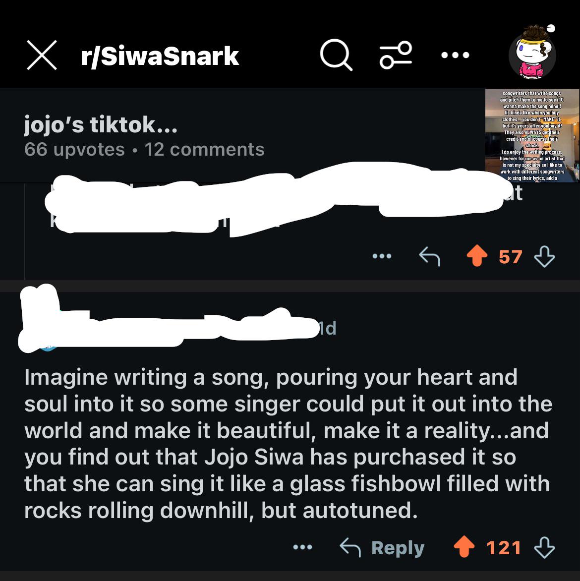 Harsh but absolutely deserved considering it’s Jojo Siwa