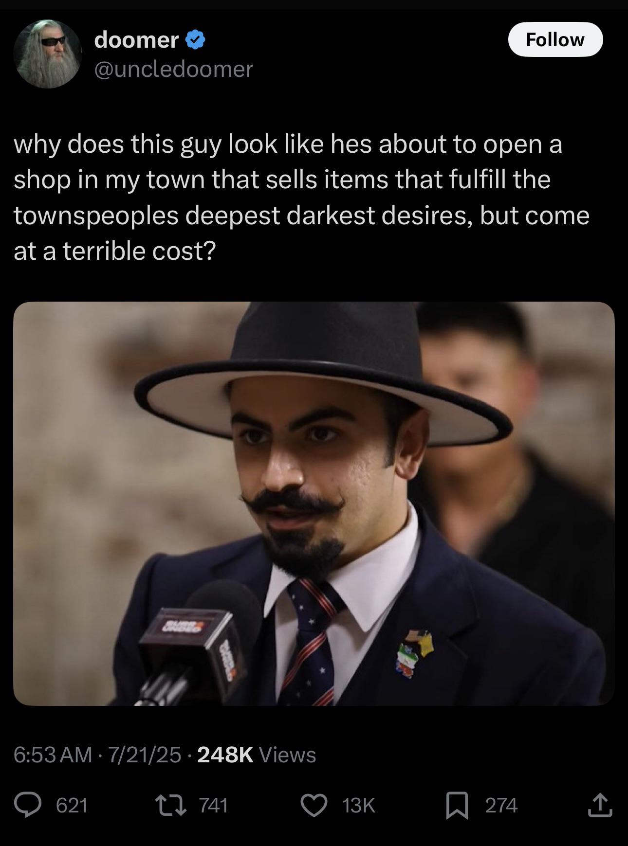 Concerns about a mysterious stranger