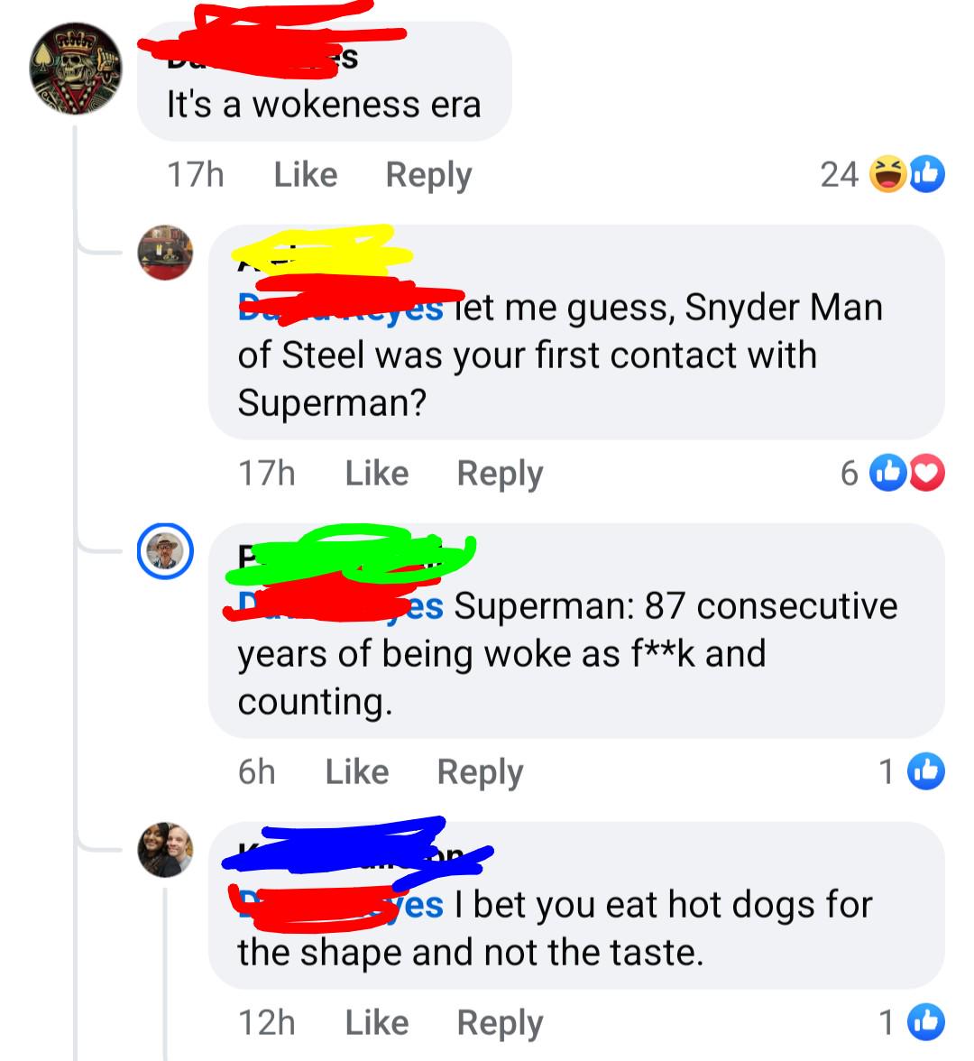 On a post about the new Superman movie